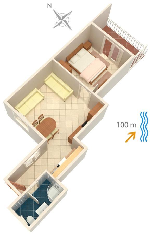 Apartments By The Sea Podgora, Makarska - 2593 מראה חיצוני תמונה