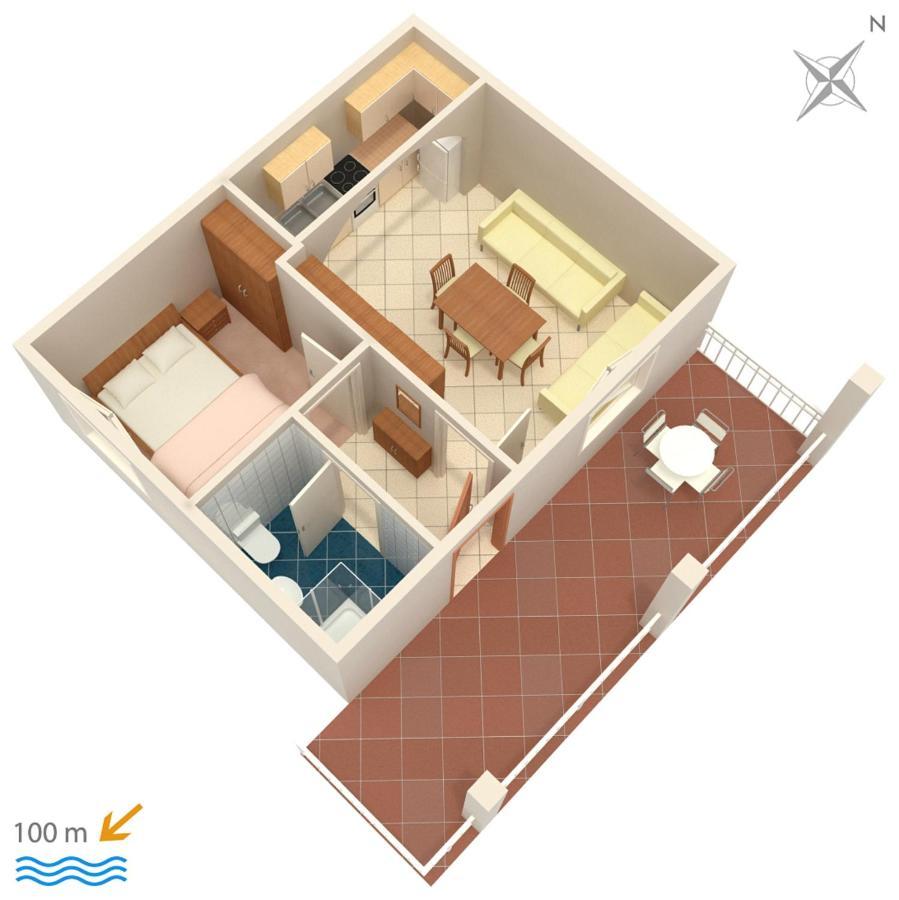 Apartments By The Sea Podgora, Makarska - 2593 מראה חיצוני תמונה